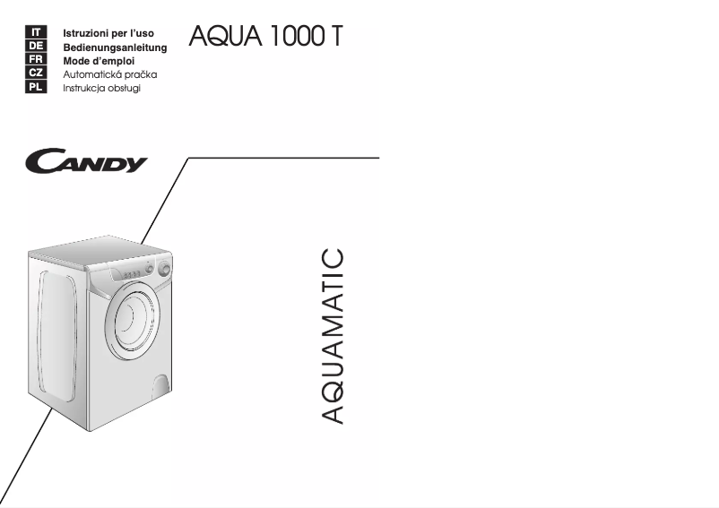 Image de la première page du manuel de l'appareil Aqua 1000 T