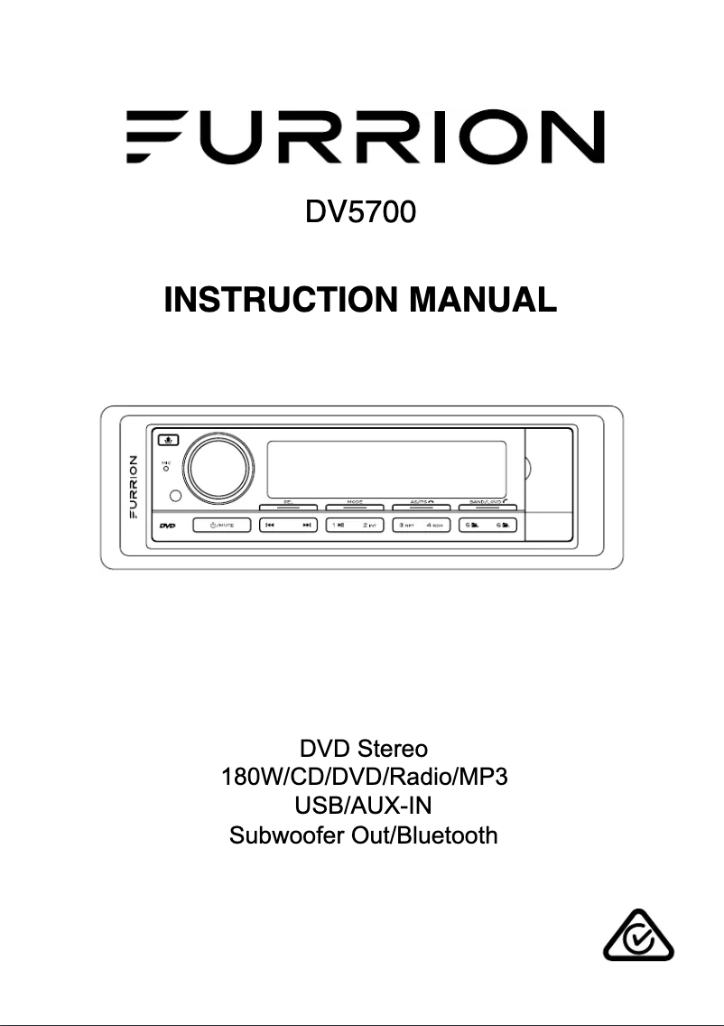 Page 1 de la notice Manuel utilisateur Furrion DV5700