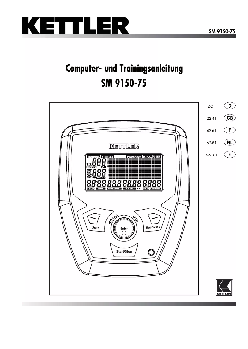 Page n°1 - Manuel utilisateur Kettler Curom P