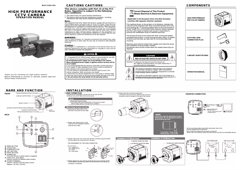 Page 1 de la notice Manuel utilisateur KT&C KPC-DN6360NU