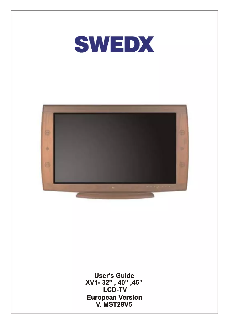 Page n°1 - Manuel utilisateur Swedx XV 1 26
