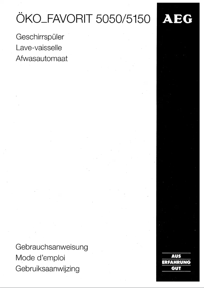 Page 1 de la notice Manuel utilisateur AEG-Electrolux Favorit 5050