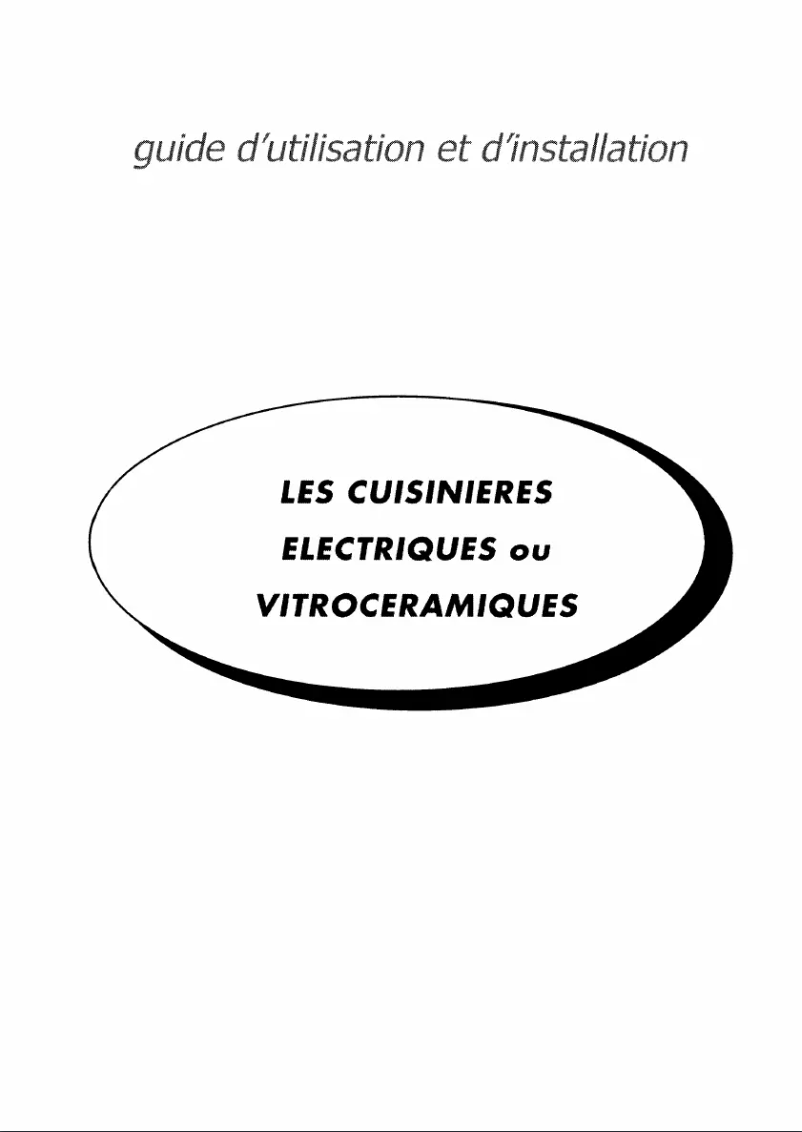 Page 1 de la notice Manuel utilisateur Brandt KVP1161W