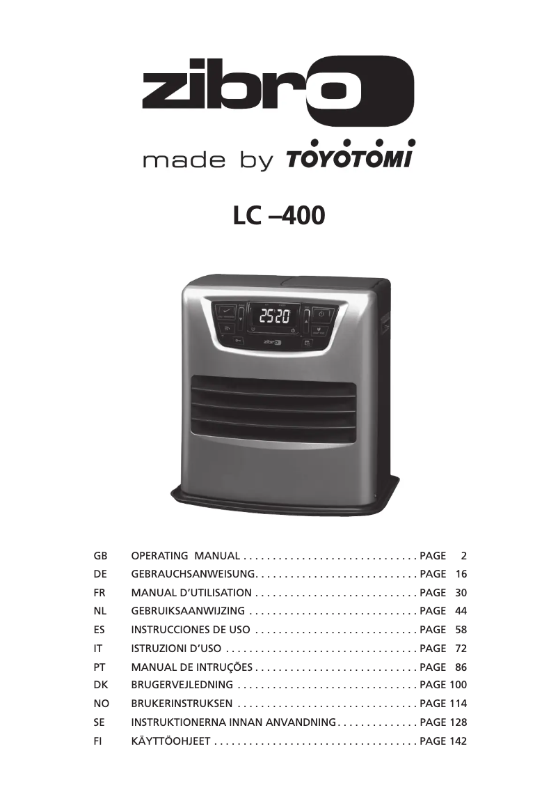 Page 1 de la notice Manuel utilisateur Zibro LC 400