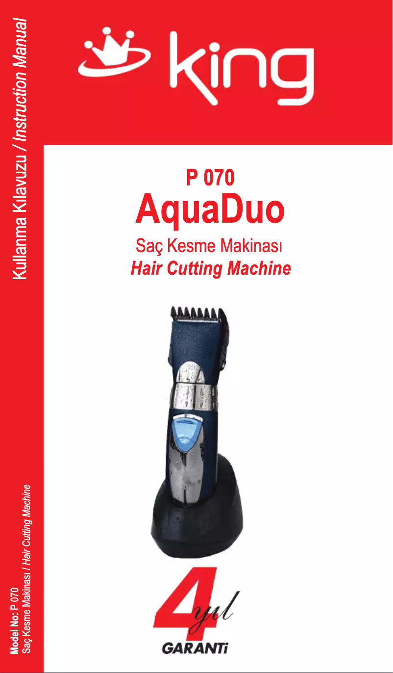 Page 1 de la notice Manuel utilisateur King AquaDuo P 070