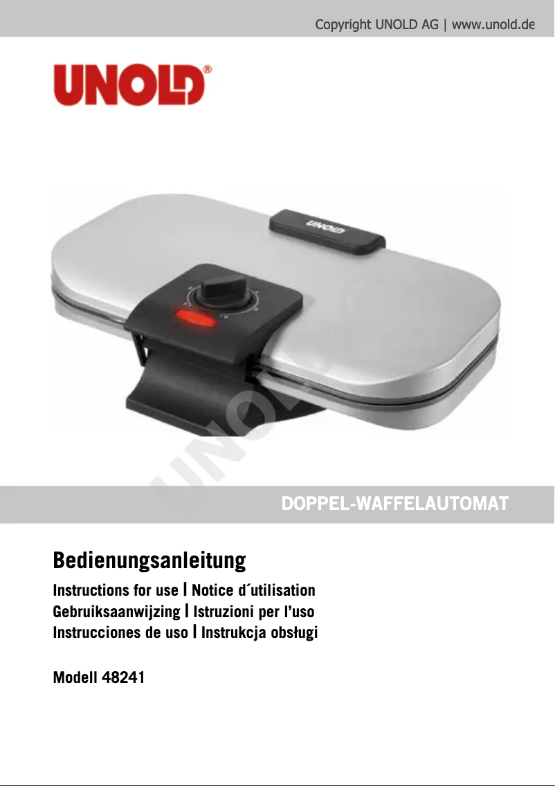 Image de la première page du manuel de l'appareil 48241