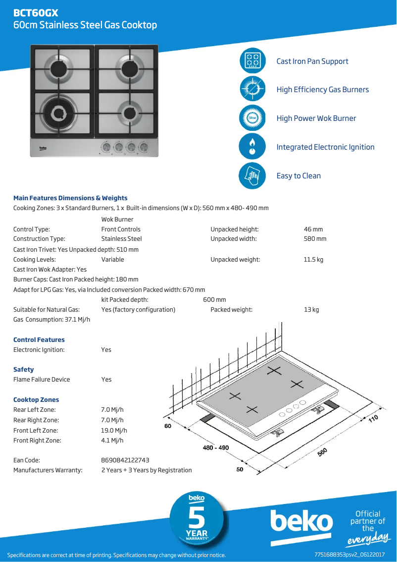 Image de la première page du manuel de l'appareil BCPGCR1