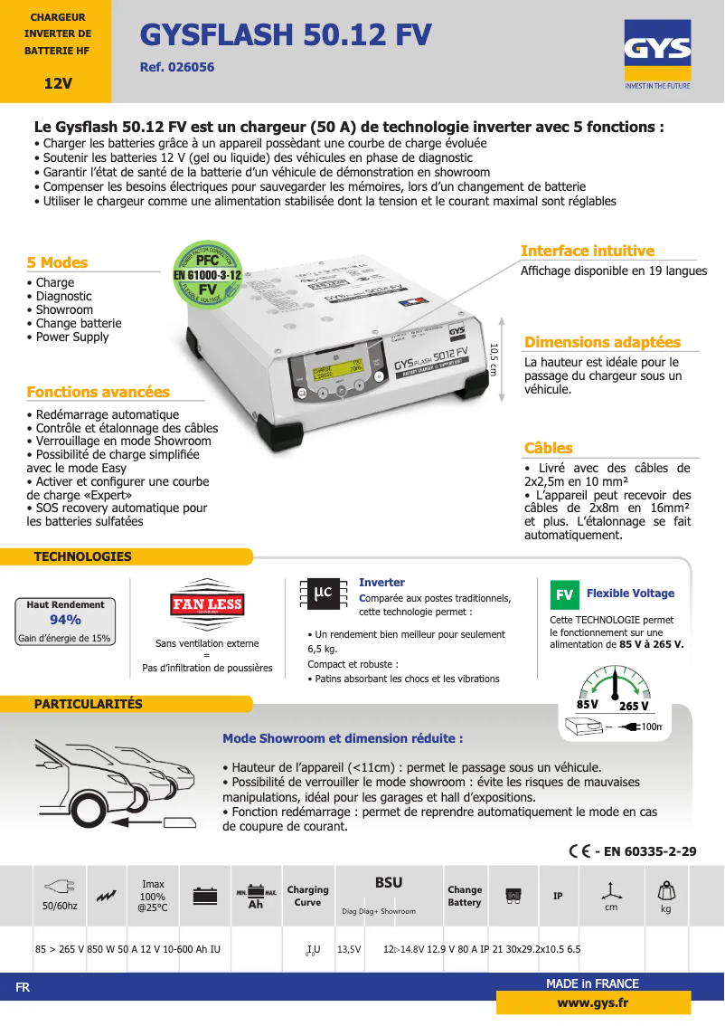 Image de la première page du manuel de l'appareil Gysflash 50.12 FV