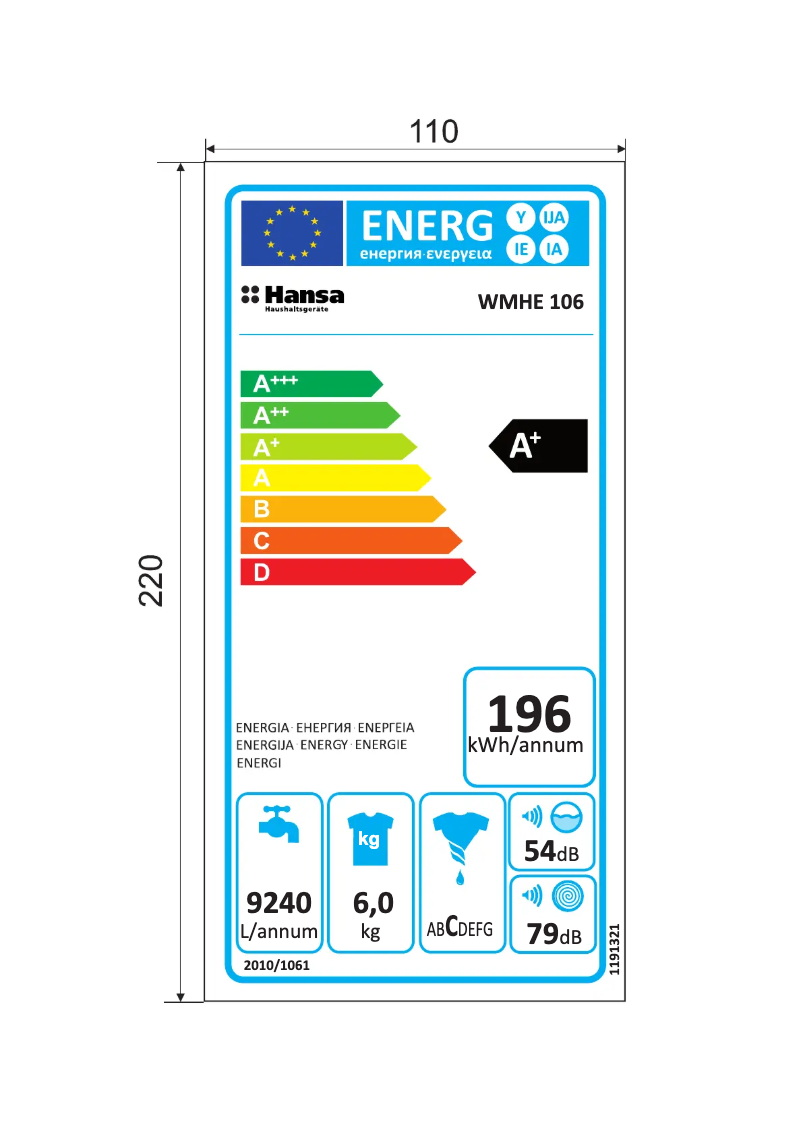 Page n°1 - Manuel utilisateur Hansa WMHE 106