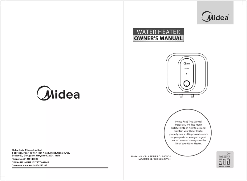 Image de la première page du manuel de l'appareil D25-20VG1