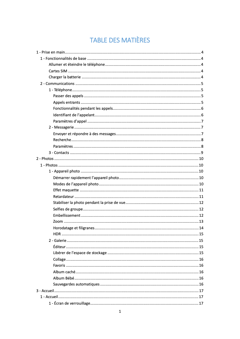 Page 1 de la notice Manuel utilisateur Xiaomi Redmi 6A