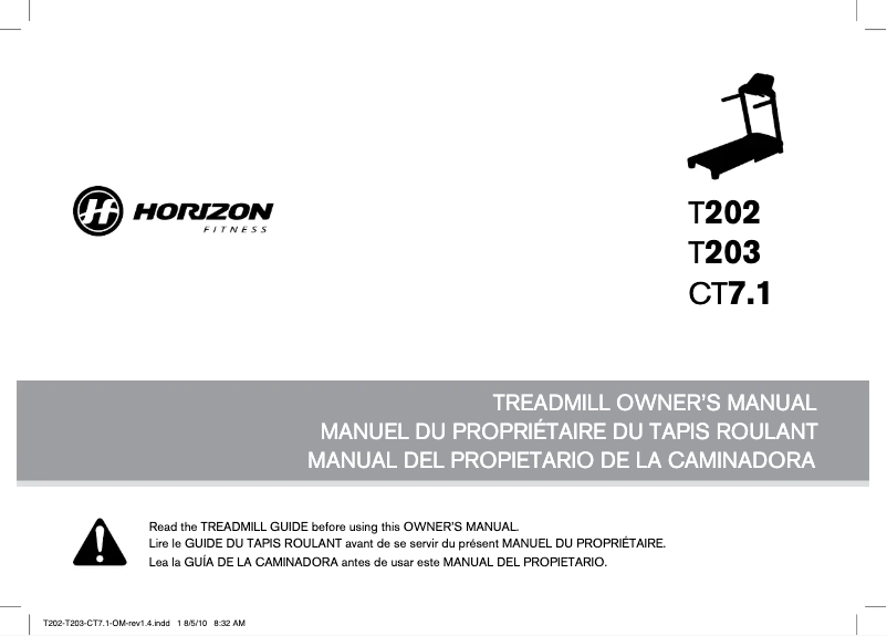 Image de la première page du manuel de l'appareil T203