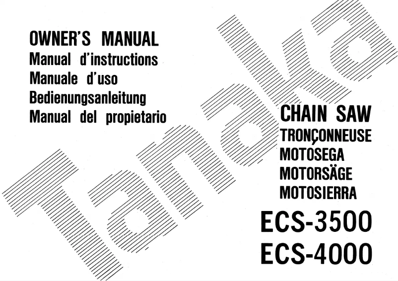 Image de la première page du manuel de l'appareil ECS-3500