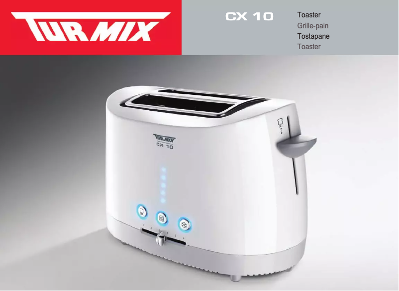 Page n°1 - Manuel utilisateur Turmix CX 10