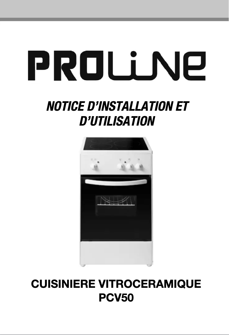 Page 1 de la notice Manuel utilisateur Proline PCV 50