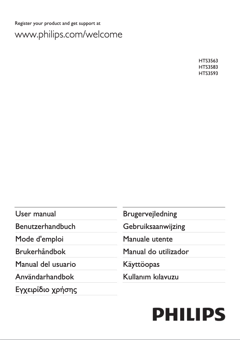 Page n°1 - Manuel utilisateur Philips HTS3563