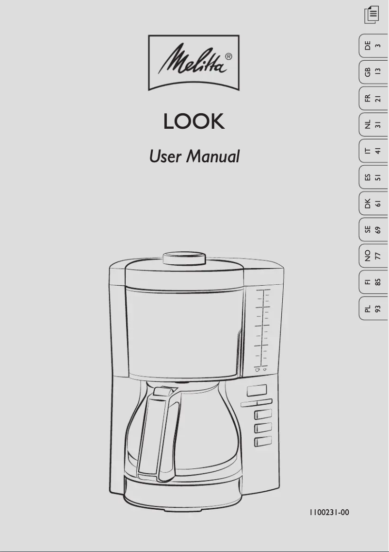 Image de la première page du manuel de l'appareil Look