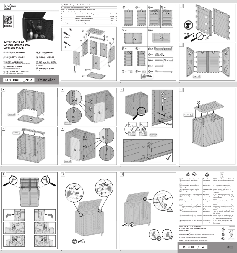 Page n°1 - Manuel utilisateur Livarno Lux 2013
