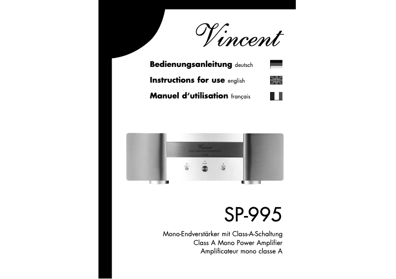 Image de la première page du manuel de l'appareil SP-995