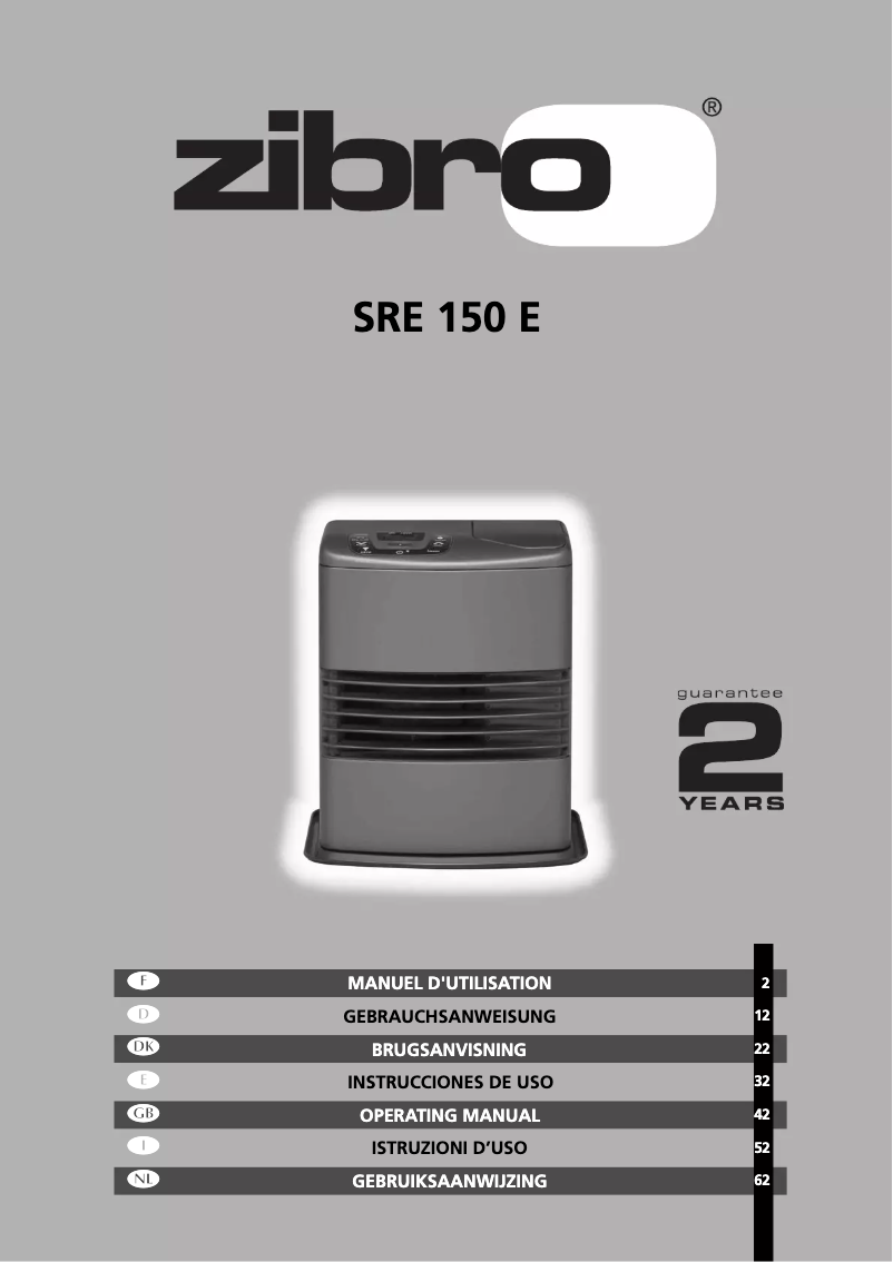 Page 1 de la notice Manuel utilisateur Zibro Kamin SRE 150 E