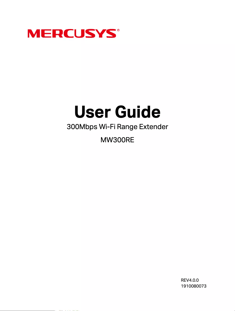 Page 1 de la notice Manuel utilisateur Mercusys MW300RE