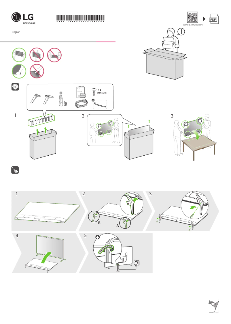 Page n°1 - Manuel utilisateur LG 43UQ76906LE