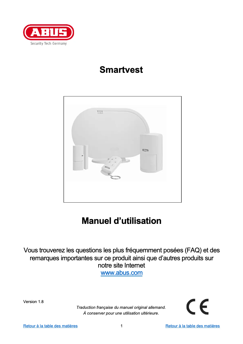 Image de la première page du manuel de l'appareil FURM35000A