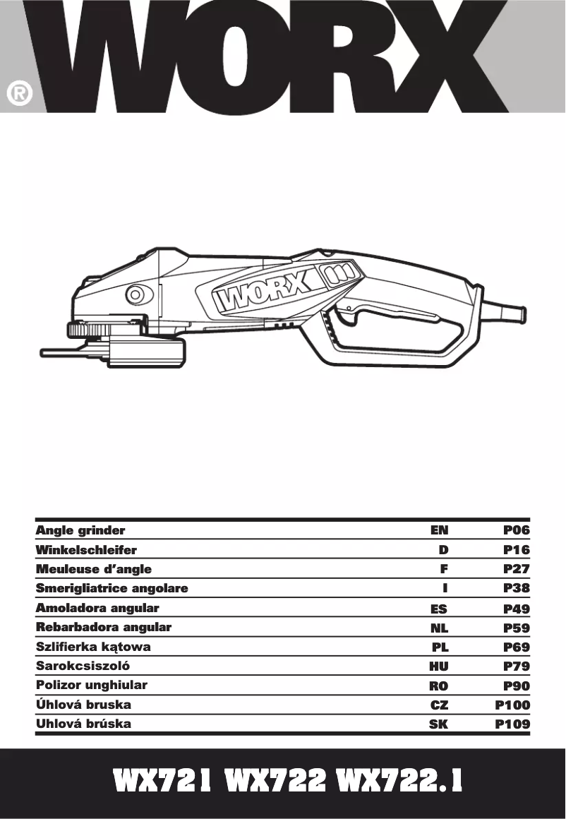 Page n°1 - Manuel utilisateur Worx WX722