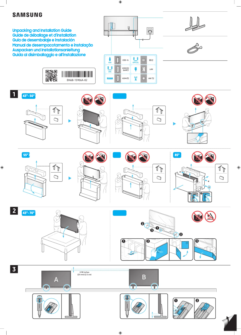 Page 1 de la notice Manuel utilisateur Samsung UN70CU8000K