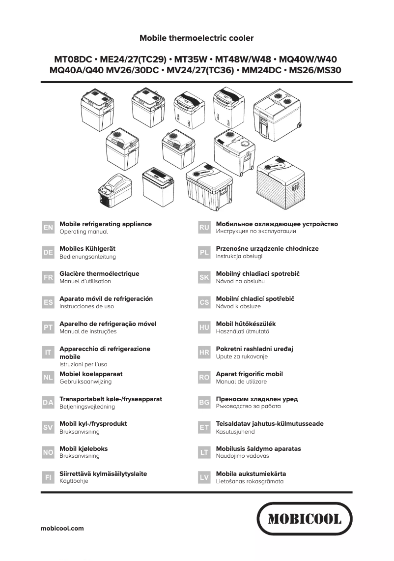 Page 1 de la notice Mode d'emploi Mobicool MS26