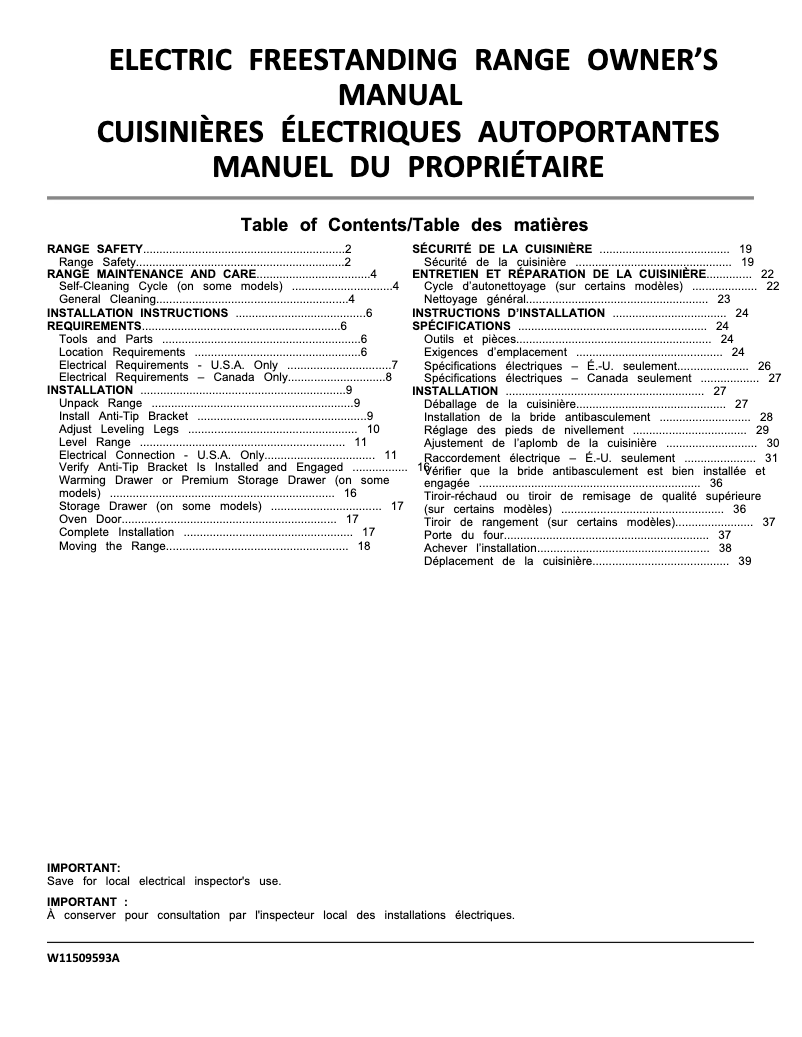 Image de la première page du manuel de l'appareil WFE550S0HW