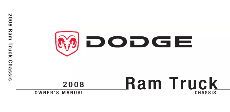 Image de la première page du manuel de l'appareil Ram 3500 HD Chassis (2008)