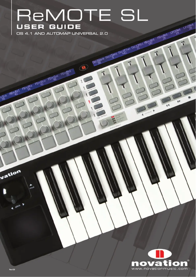 Page n°1 - Manuel utilisateur Novation ReMOTE 37 SL