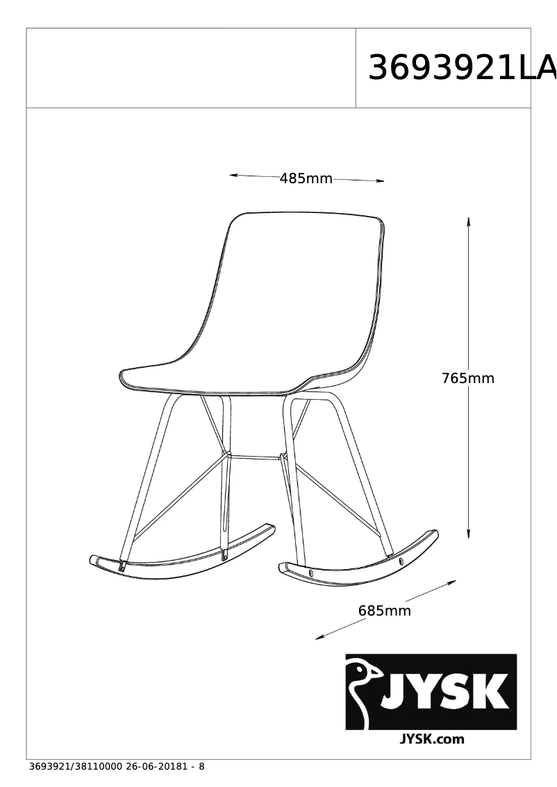 Page 1 de la notice Manuel utilisateur JYSK Langesund