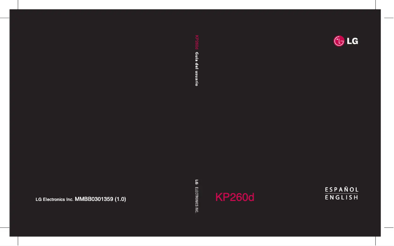 Page 1 of the manual User Manual LG KP260D