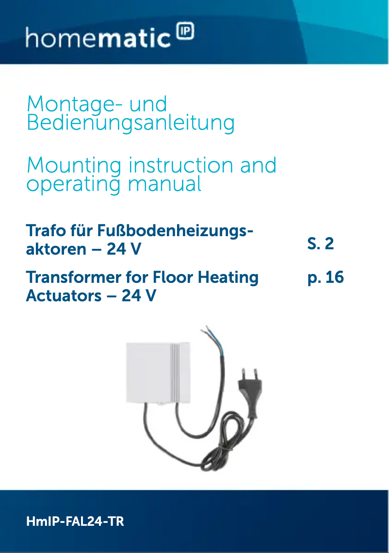Image de la première page du manuel de l'appareil HMIP-FAL24-C10