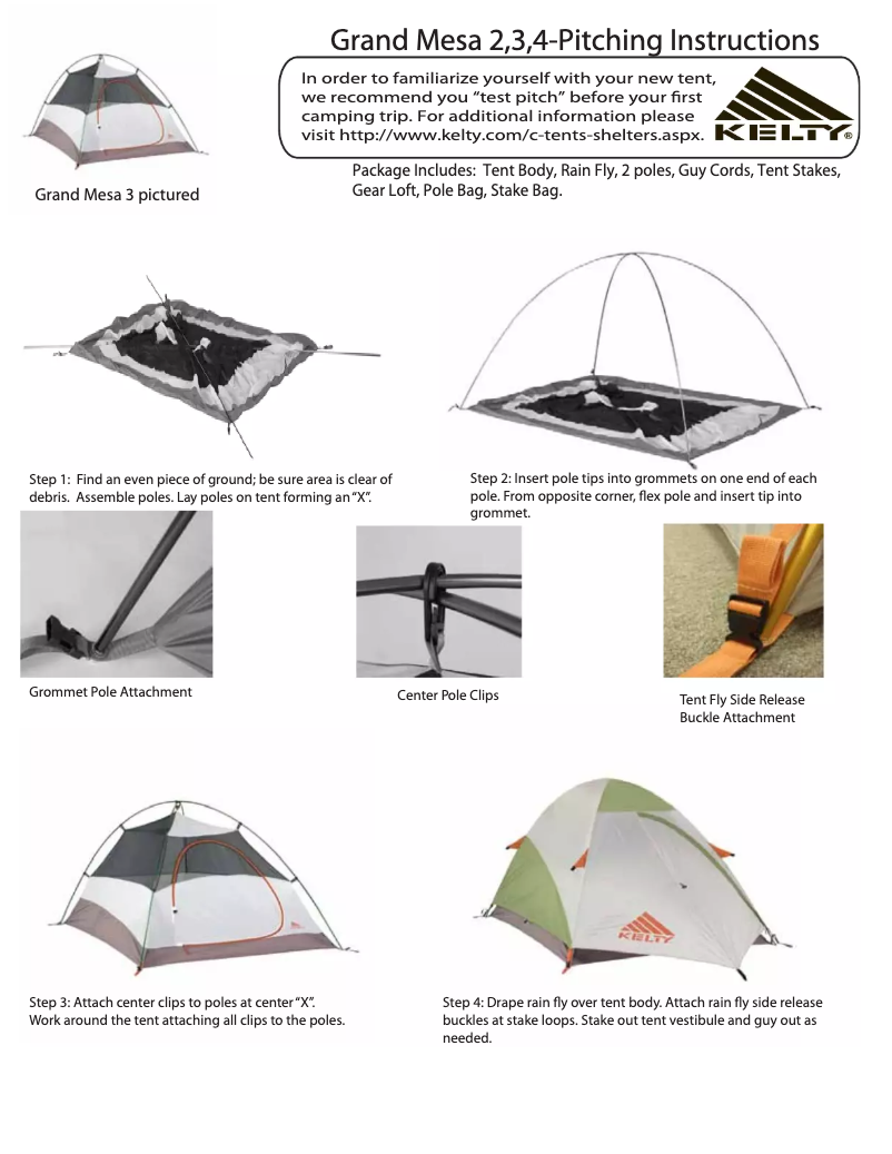 Page n°1 - Manuel utilisateur Kelty Grand Mesa 2