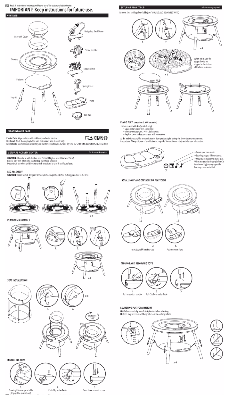 Page n°1 - Manuel utilisateur Skip Hop SH303325