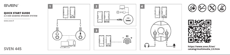 Página 1 del manual Guía de inicio rápido Sven 445