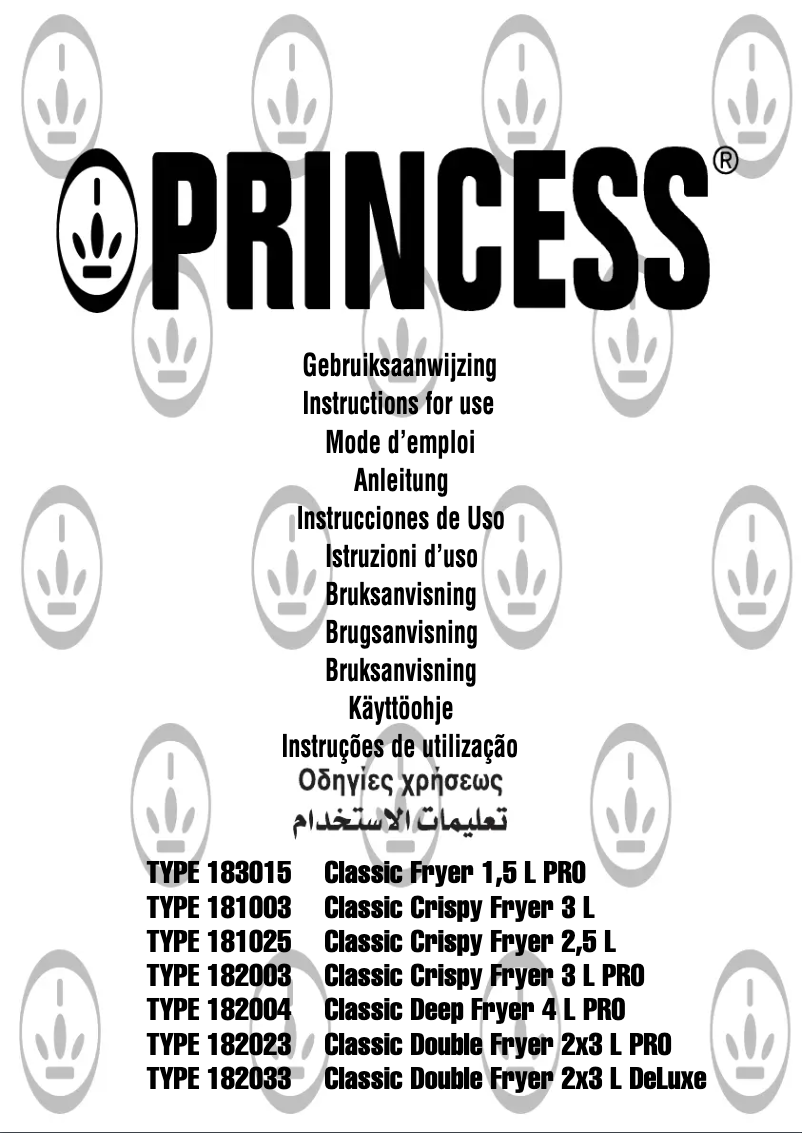 Página 1 del manual Manual de usuario Princess Classic PRO 182004