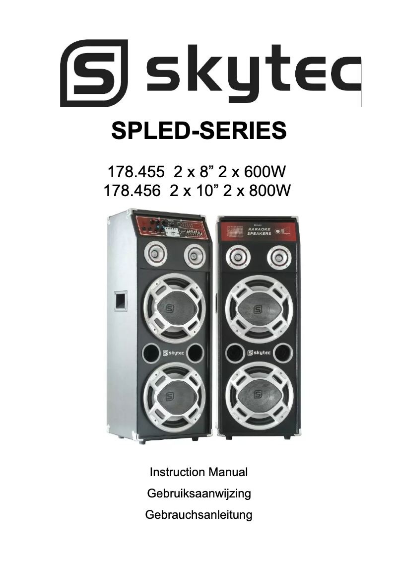 Page 1 de la notice Manuel utilisateur Skytec SPLED SERIES