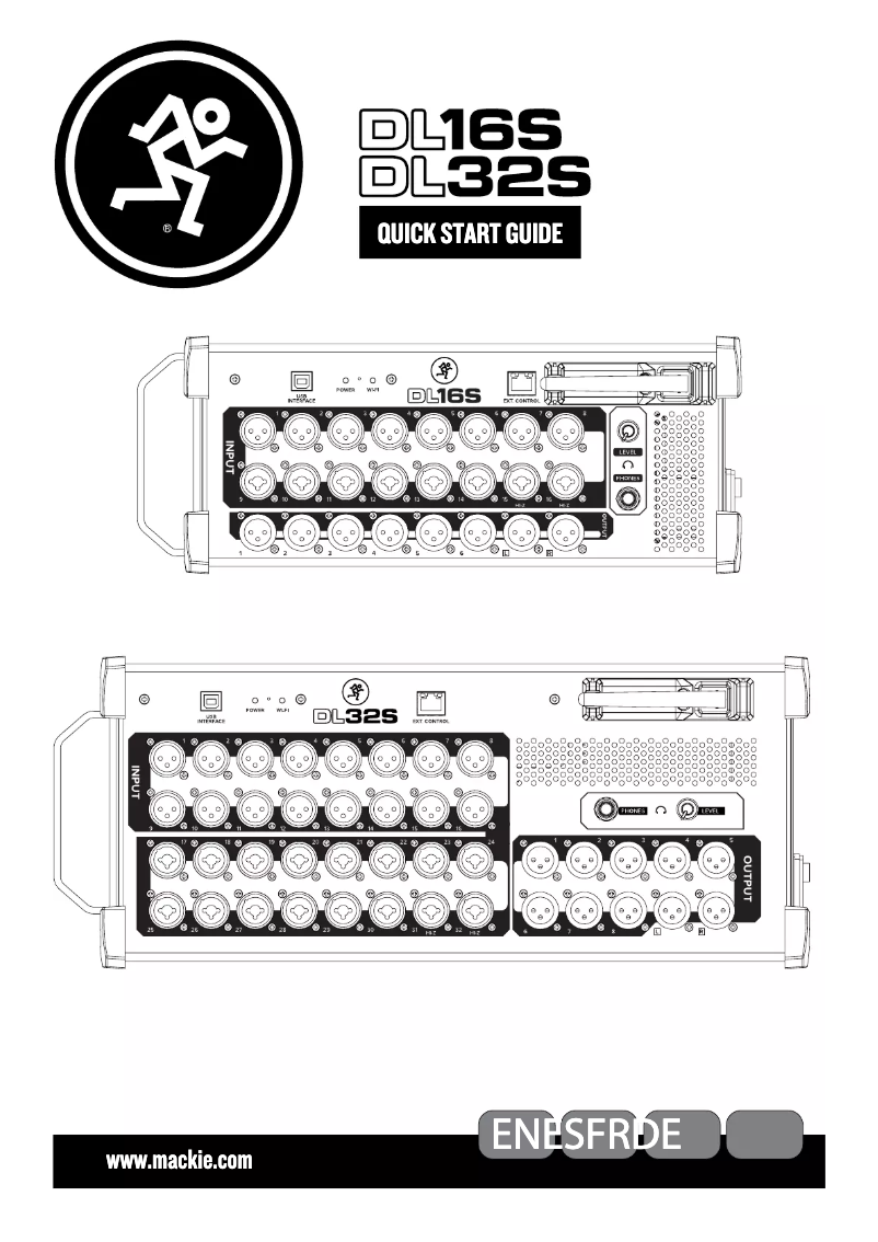 Page 1 de la notice Manuel utilisateur Mackie DL16S