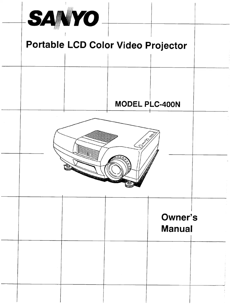 Page 1 de la notice Manuel utilisateur Sanyo PLC-400N