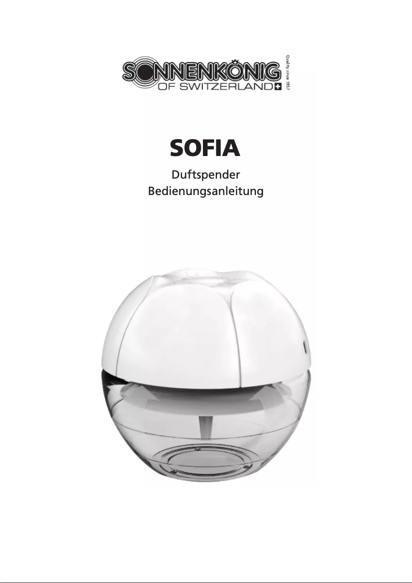 Image de la première page du manuel de l'appareil SOFIA