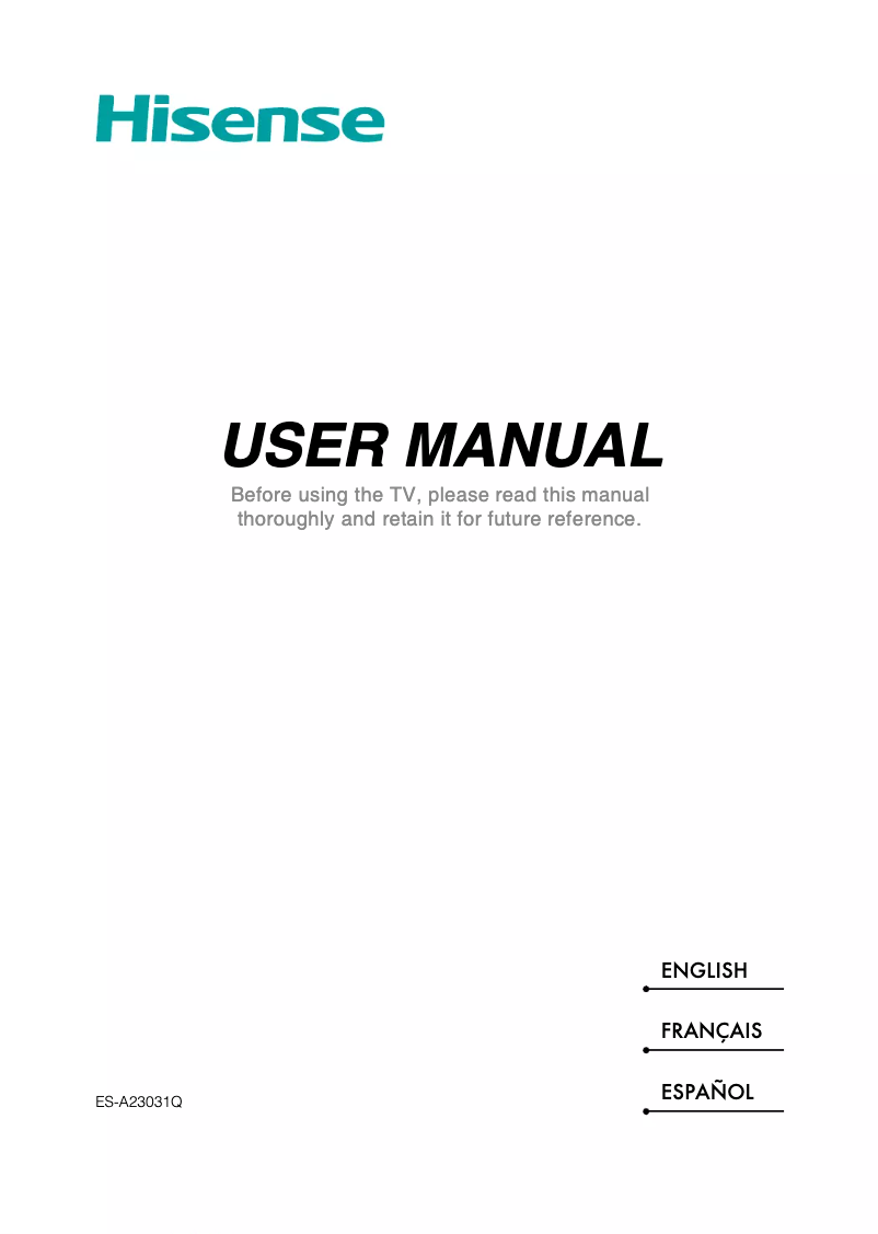 Image de la première page du manuel de l'appareil 65U8K