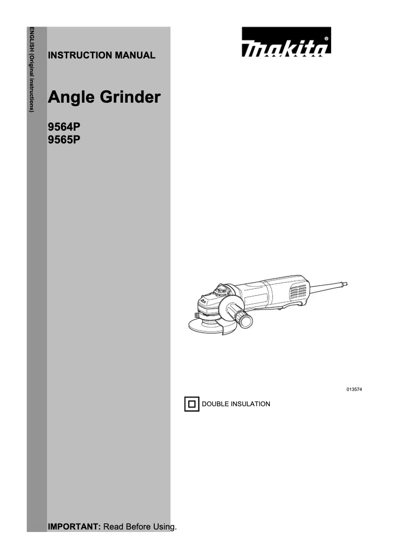 Image de la première page du manuel de l'appareil 9564P