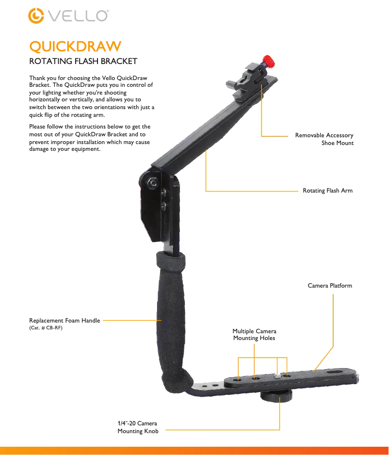 Image de la première page du manuel de l'appareil QuickDraw CB-100