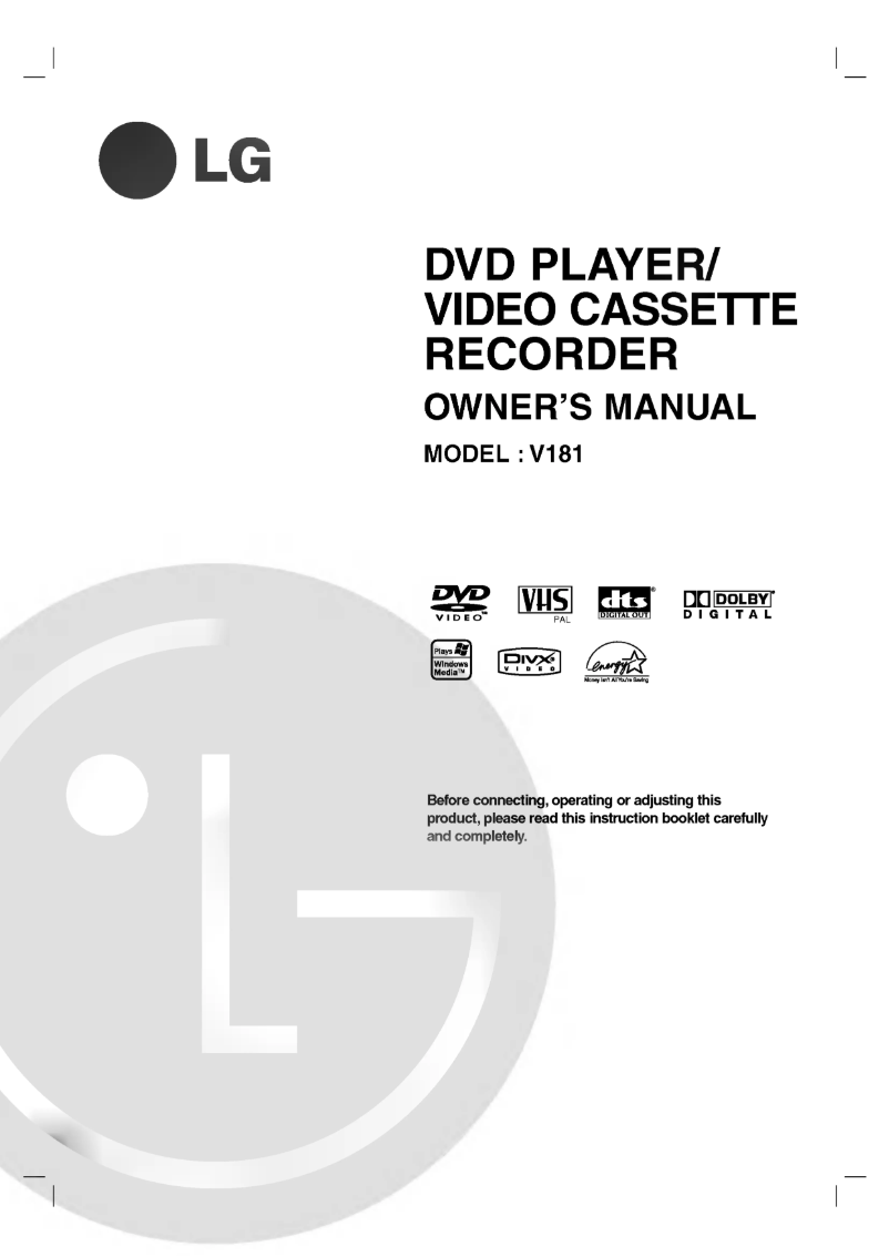 Page n°1 - Manuel utilisateur LG V1810W1Z