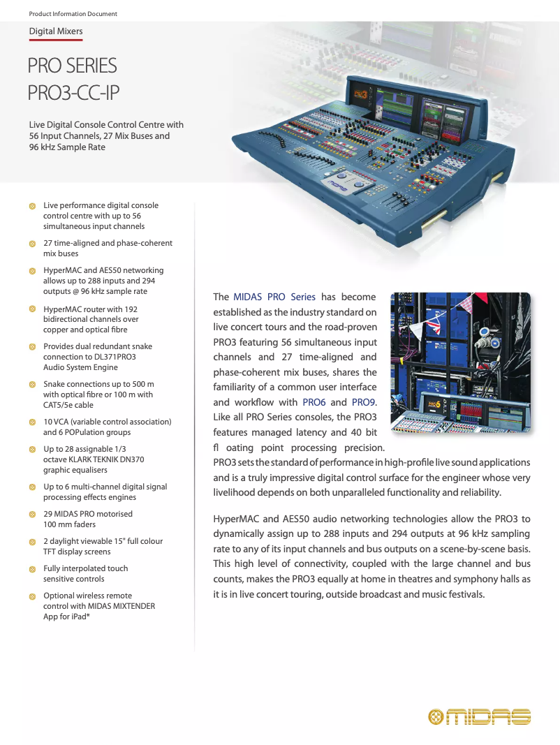 Imagen de la primera página del manual del dispositivo PRO3