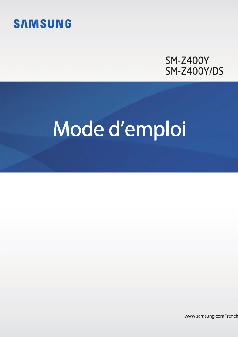 Page 1 de la notice Manuel utilisateur Samsung Z4